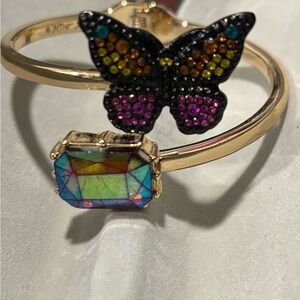 Betsey Johnson Multicolor Butterfly and Gemstone Bracelet